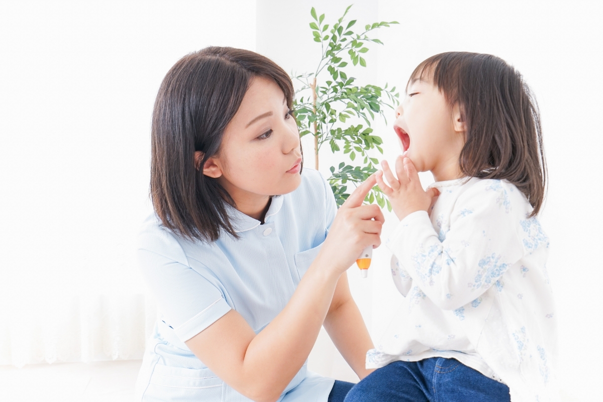 MFT（口腔筋機能療法）の様子